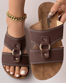 Hollow Out Slippers O-Ring Sandals
