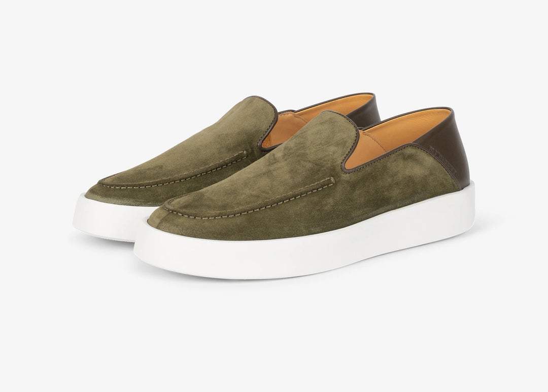 🔥20% OFF🔥SLIP-ON SNEAKER IN SUEDE AND LEATHER