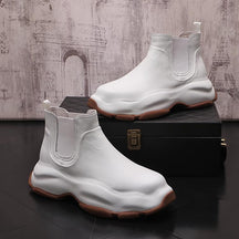 Men's Autumn Winter High Top Genuine Leather Chelsea Boots