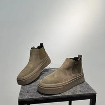 Men's Retro Thick-soled Slip-on High Boots