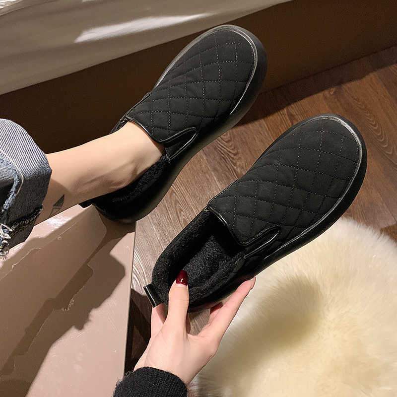 Women's Fleece Warm Thick-Soled Slip-on Shoes