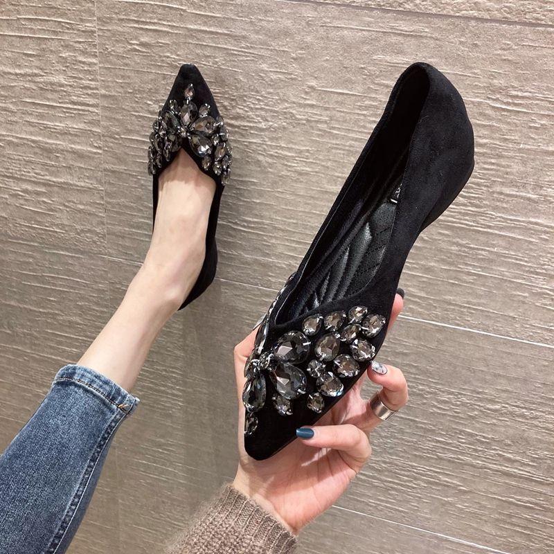 Suede Pointed Toe Flat Shoes