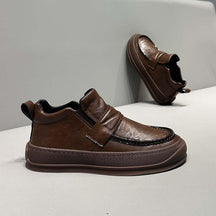 Men's casual leather slip-on loafers