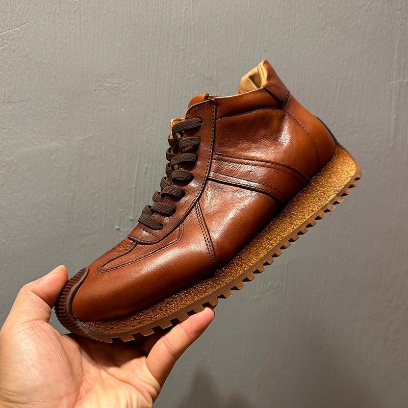 Men's Vintage Genuine Leather Mid-top Boots