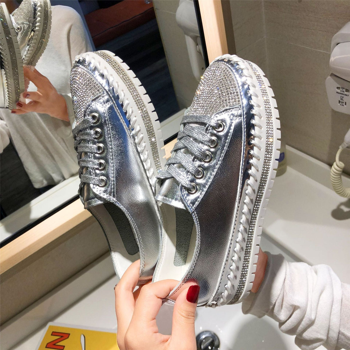 Rhinestone Breathable Casual Shoes
