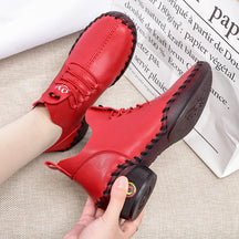 Women's soft sole comfortable leather shoes