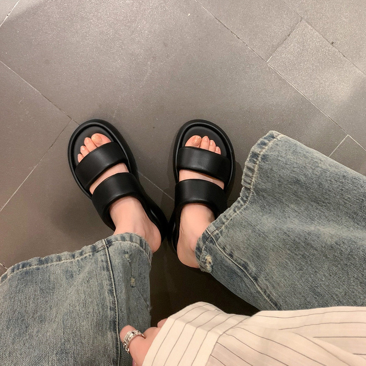 Summer platform slippers