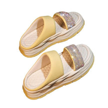 Thick-soled Outerwear Heightening Half Slippers