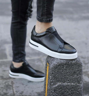 Black Leather Casual Shoes