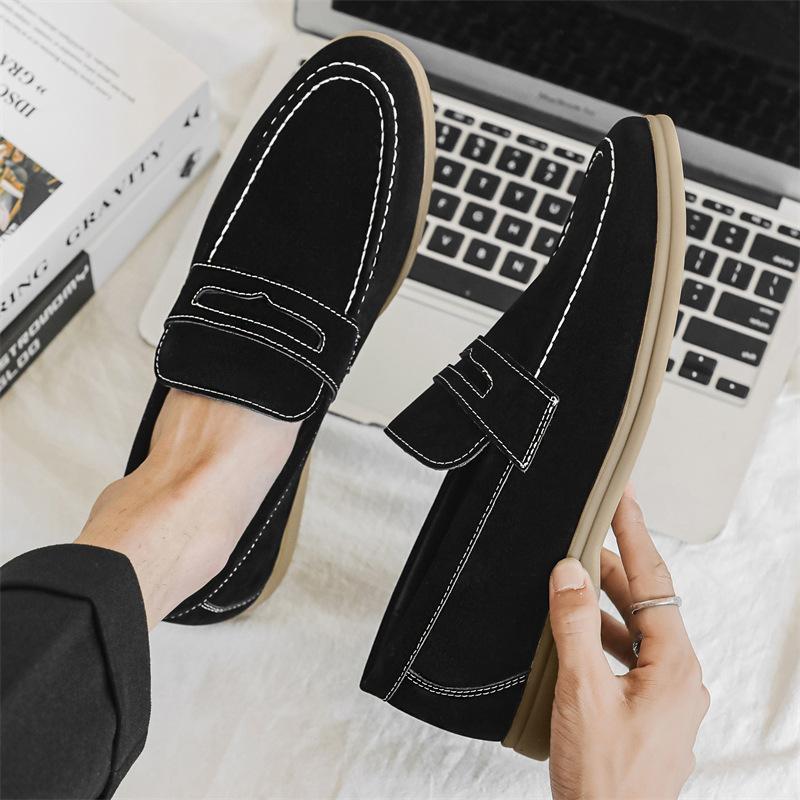 Men's British style retro loafers slip on shoes