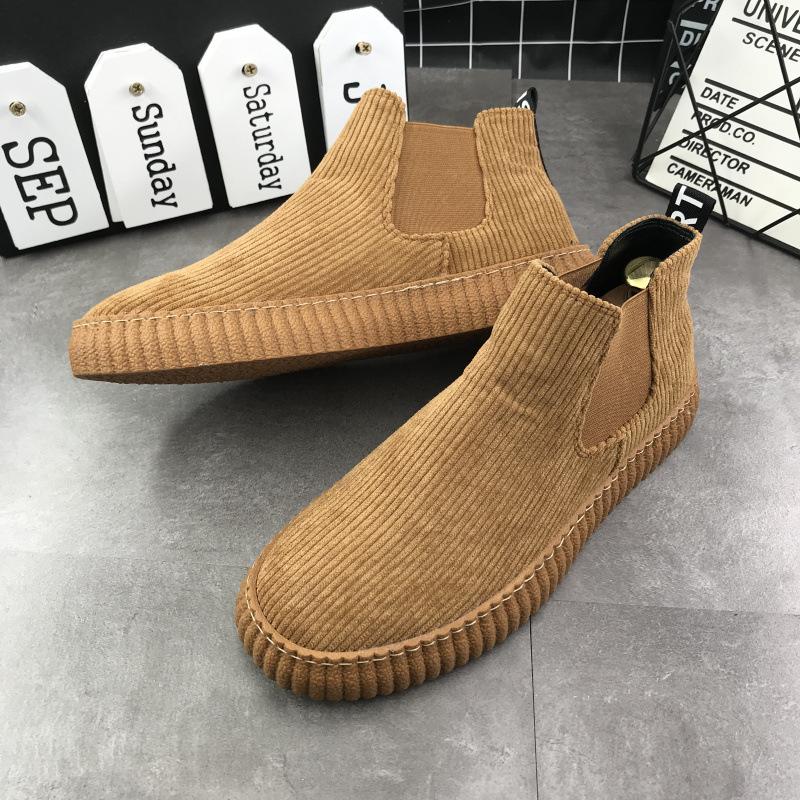 Men's Corduroy Plus Velvet Slip-On Casual Shoes