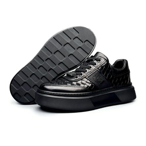 Men's woven cowhide high quality shoes