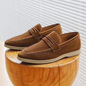 Men's British style retro loafers slip on shoes