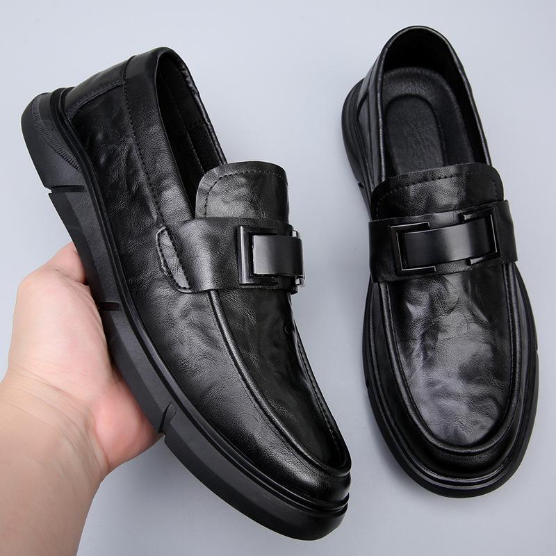 Men's leather casual slip-on loafers