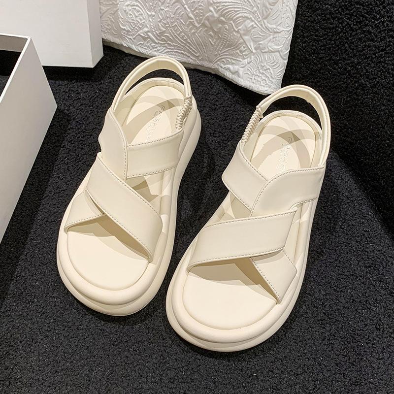 Women's thick sole elastic sandals