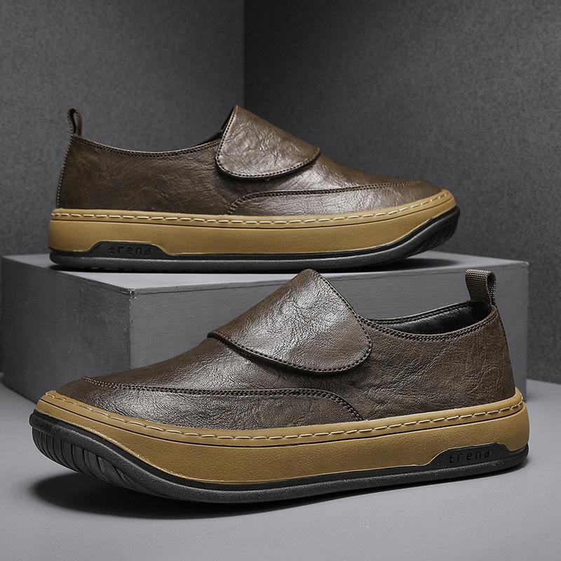 Men's Autumn Winter Leather Slip-on Shoes