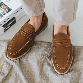 Men's British style retro loafers slip on shoes