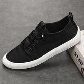 Men's breathable slip-on low-top casual canvas shoes