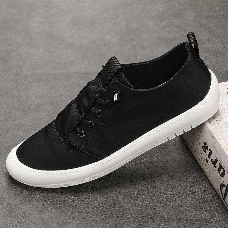 Men's breathable slip-on low-top casual canvas shoes