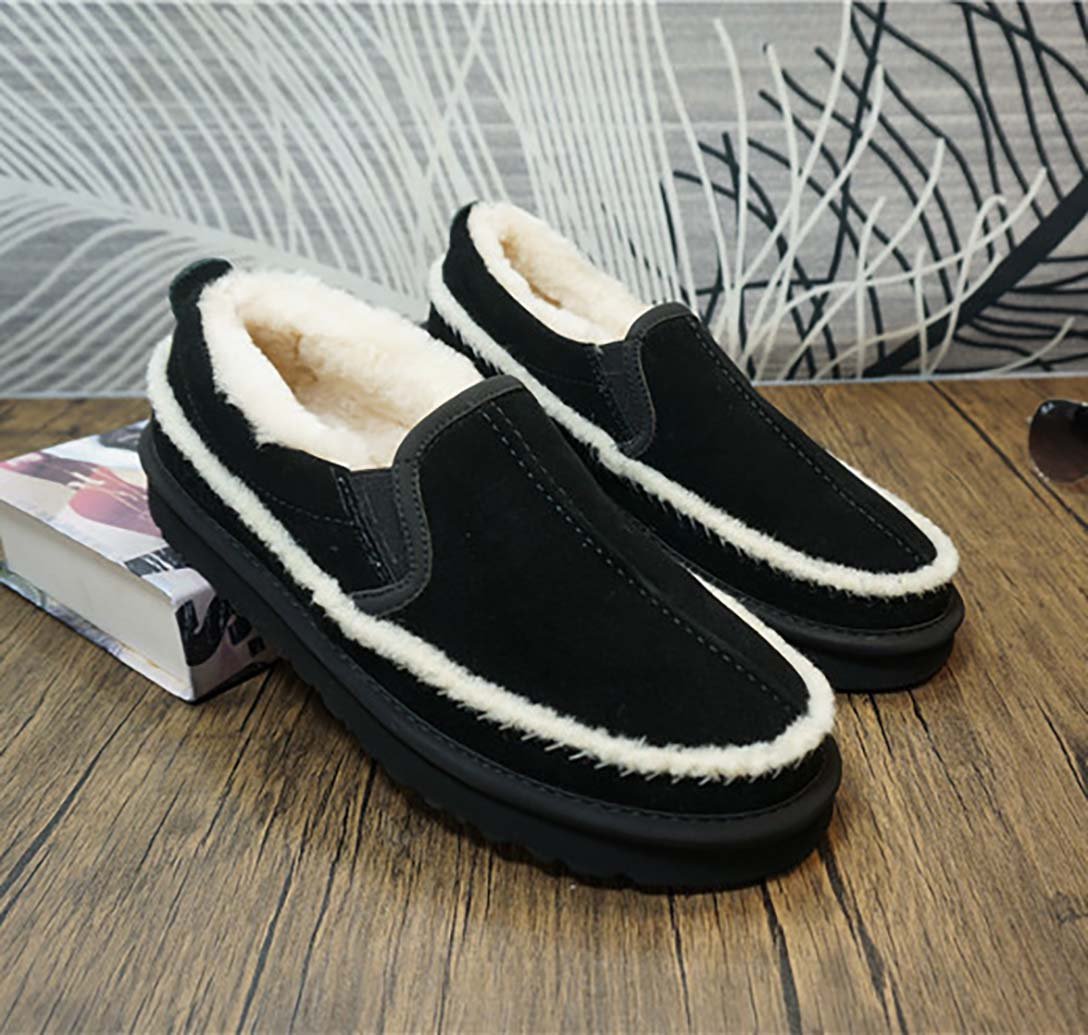 Men's Genuine Leather Wool Casual Loafers