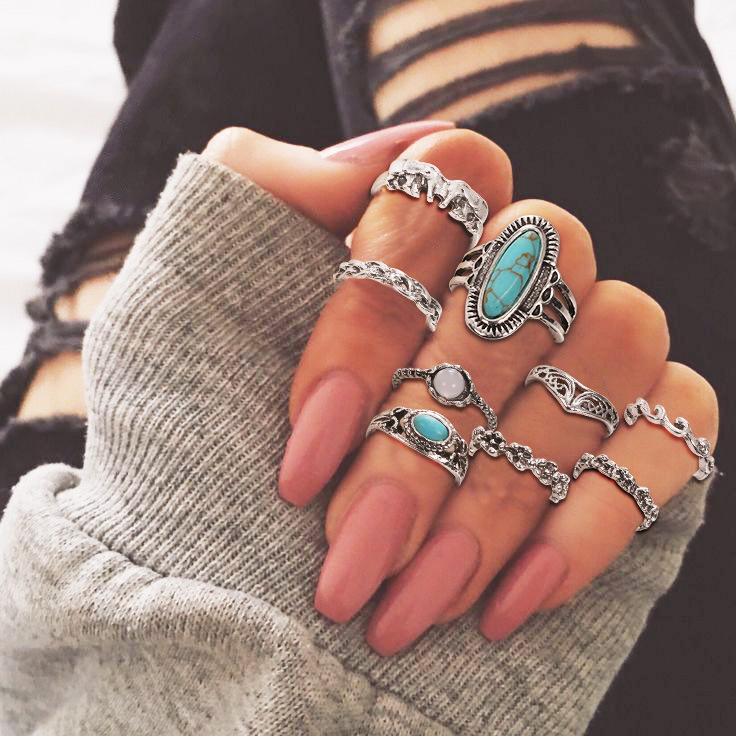 Vintage Bohemian Turquoise Jewelry