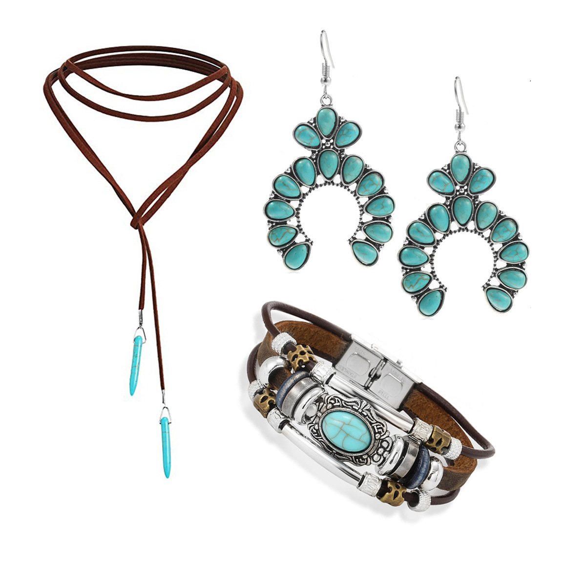 Vintage Bohemian Turquoise Jewelry