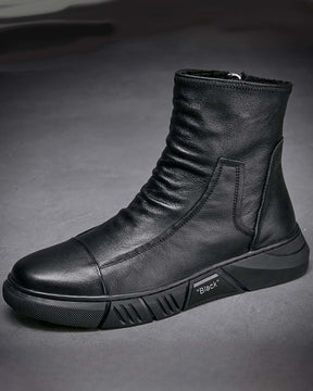 Men's Black Leather Boots