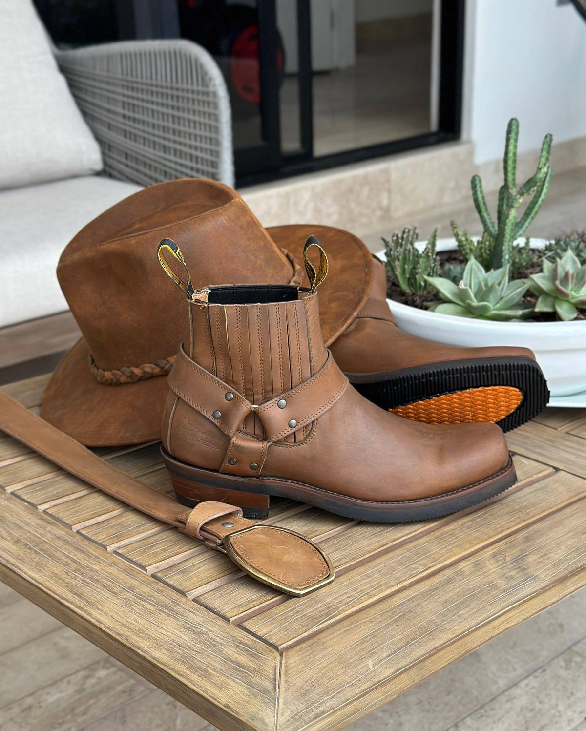 Men's Retro Studded Western Boots