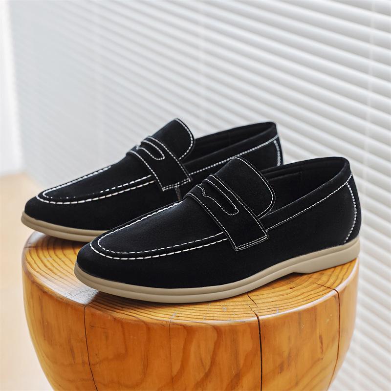 Men's British style retro loafers slip on shoes