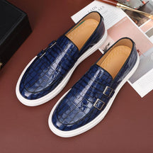 Men's business formal leather slip-on loafers