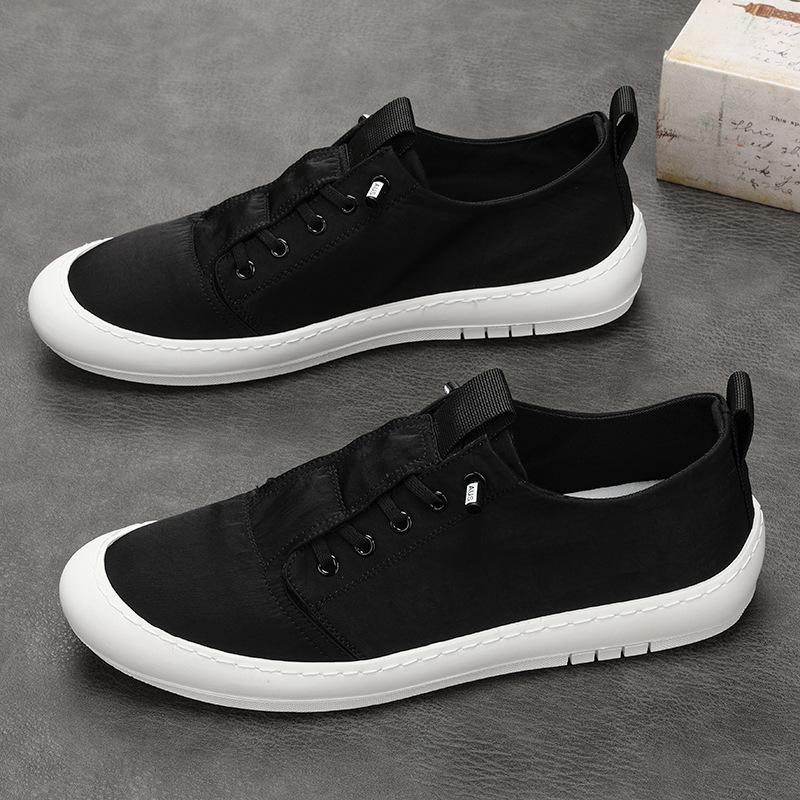 Men's breathable slip-on low-top casual canvas shoes