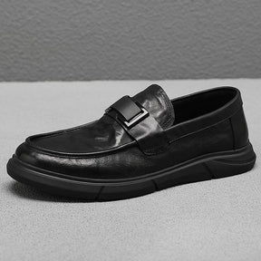 Men's leather casual slip-on loafers