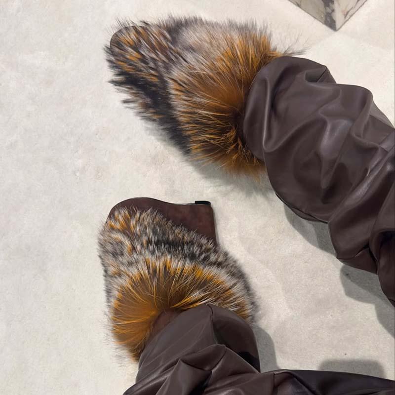 Faux Fur Heels