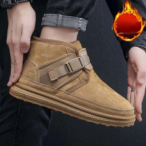 Men's High-top Winter Warm Fleece thickened Buckle Boots