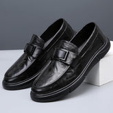 Men's leather casual slip-on loafers