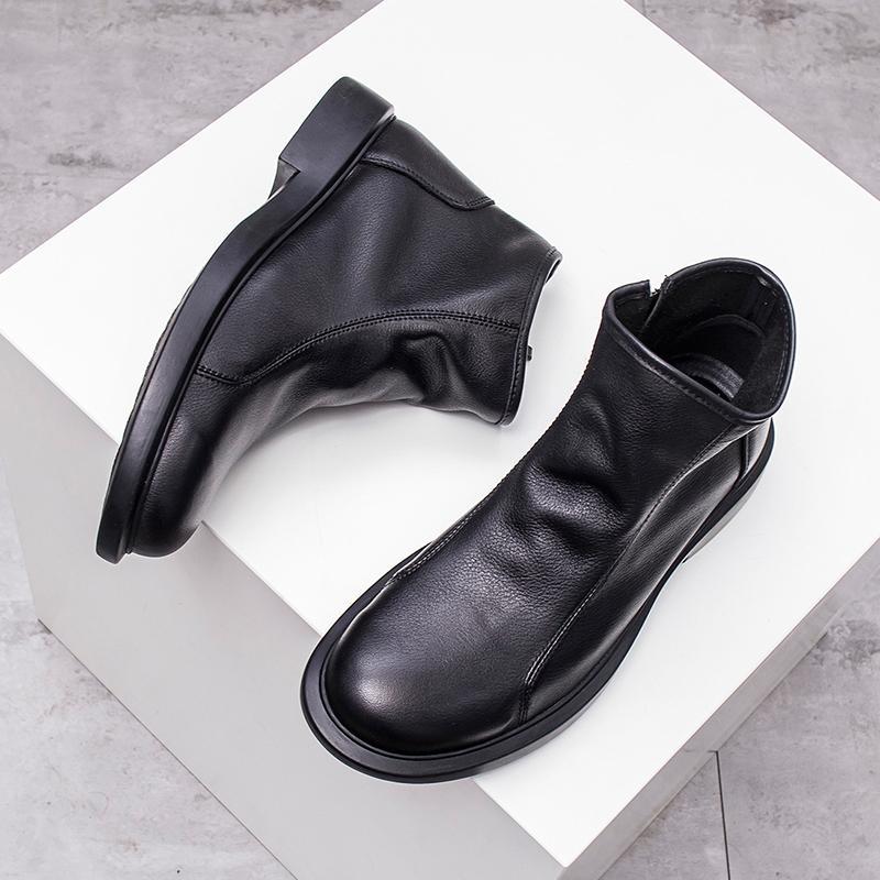 Men's High Top Soft Leather Chelsea Boots