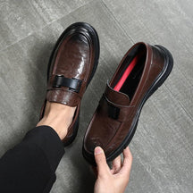 Men's leather casual slip-on loafers