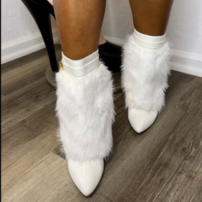 Fur Wedge Heel Boots