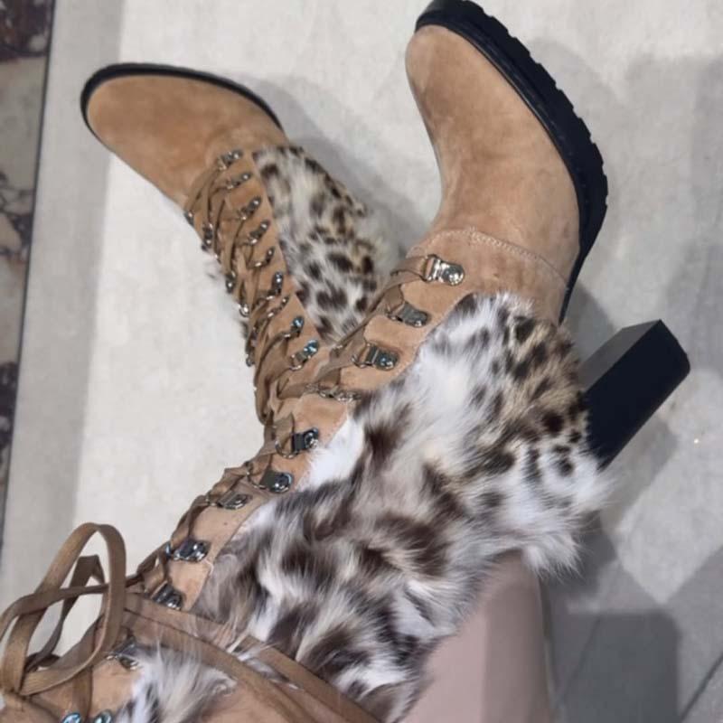 Tan Suede x Faux Fur Boots