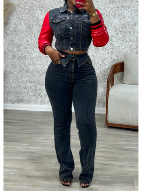 Stunning Denim Jacket Set