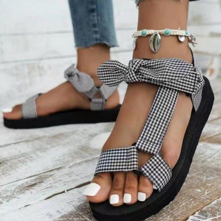 Velcro bow sandals